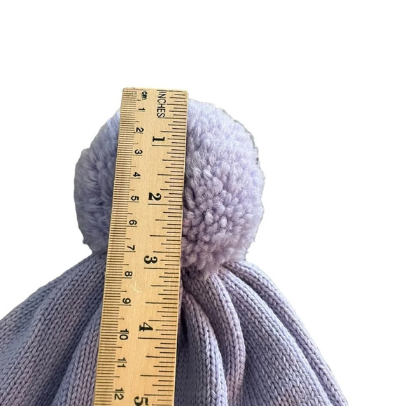 The Turtle’s Top Purple Wool PomPom Ski Hat Beany Stowe Vermont - Picture 3 of 6